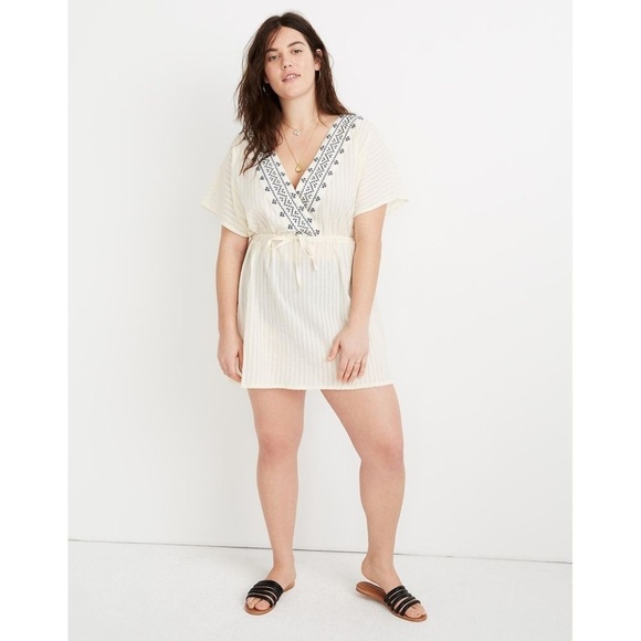 Madewell Embroidered Tie-Back size xl  Cover-Up  Dress - Picture 1 of 4
